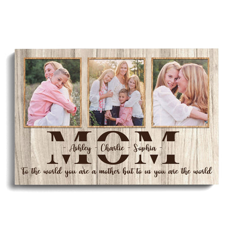 Posters, Prints, & Visual Artwork Personalized Mother's Day MOM Custom Photo - Custom Photo & Name Poster Canvas Print