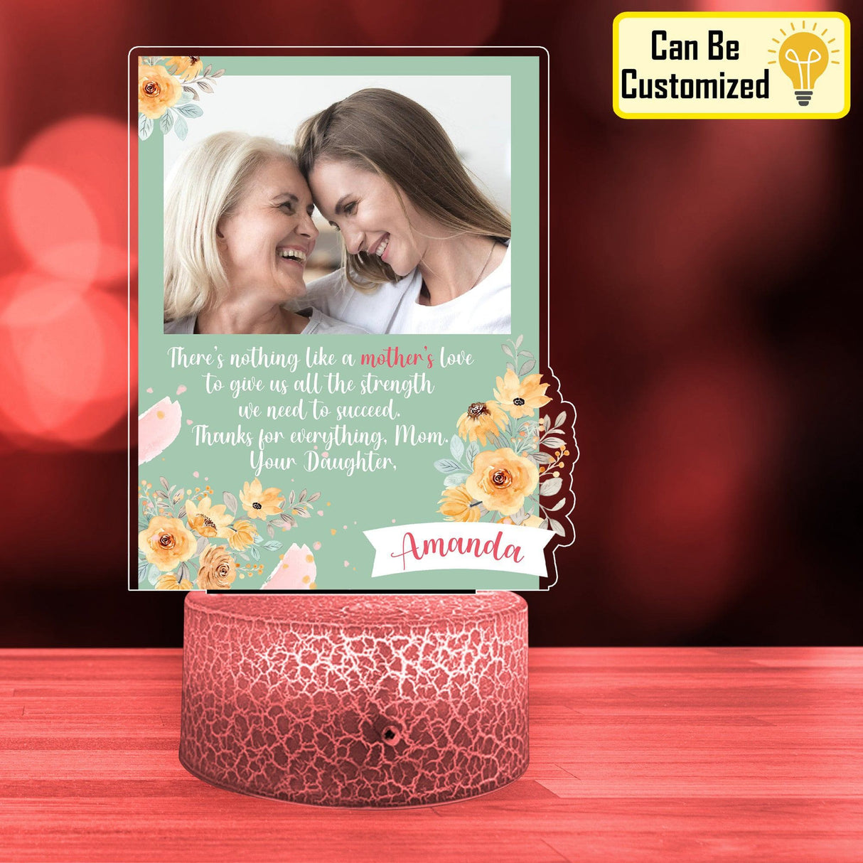 Personalized Mother's Day Night Lights -  Mother's Day Light Acrylic Table LED Lamp
