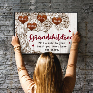Posters, Prints, & Visual Artwork Personalized Mother's Day Grandchildren - Custom Name Poster Canvas Print