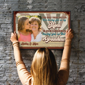 Posters, Prints, & Visual Artwork Personalized Mother's Day Vintage Mom Grandma - Custom Photo & Name Poster Canvas Print