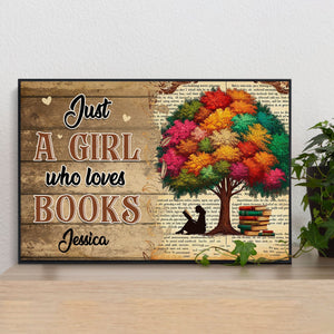 Posters, Prints, & Visual Artwork Personalized Home Decor Book Lovers - Custom Name Poster Canvas Print