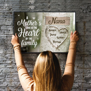 Posters, Prints, & Visual Artwork Personalized Mother's Day NANA Heart - Custom Name Poster Canvas Print
