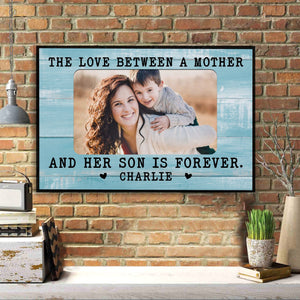 Posters, Prints, & Visual Artwork Personalized Mother's Day Mother And Son/Daughter - Custom Photo & Name Poster Canvas Print