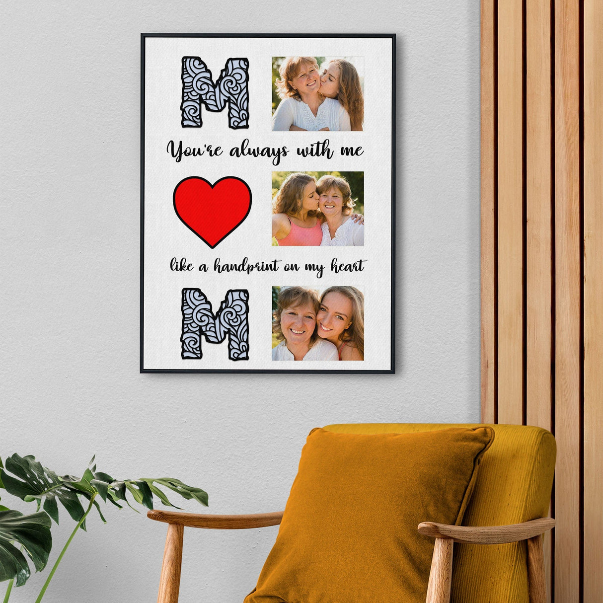 Posters, Prints, & Visual Artwork Personalized Mothers Day MOM You're Always With Me - Custom Photo Poster Canvas Print