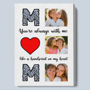 Posters, Prints, & Visual Artwork Personalized Mothers Day MOM You're Always With Me - Custom Photo Poster Canvas Print