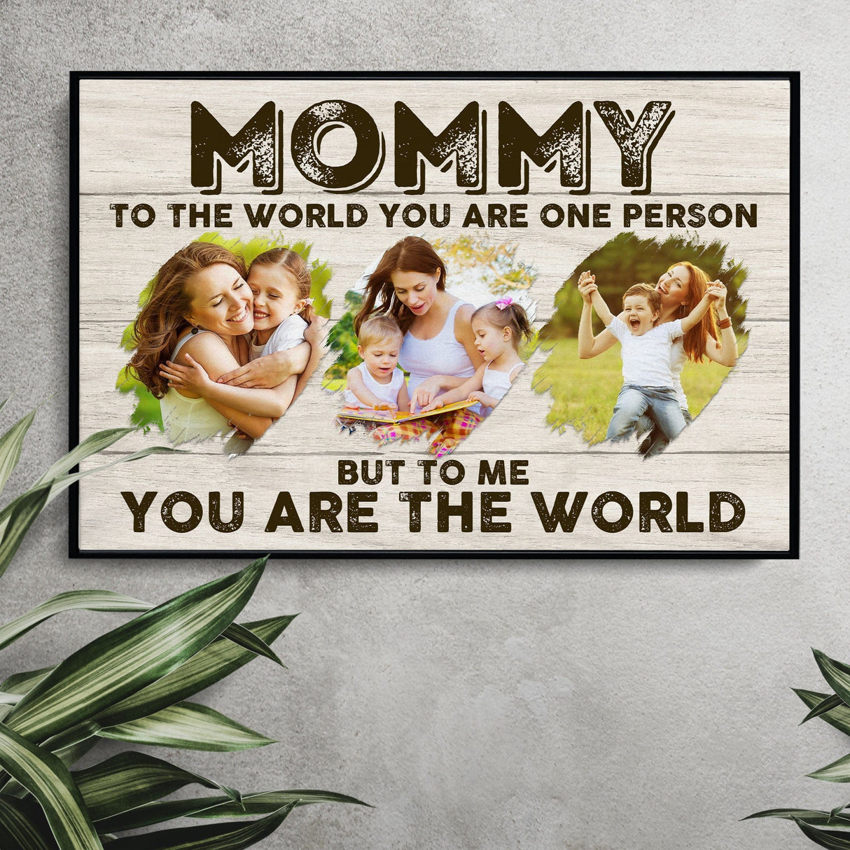 Posters, Prints, & Visual Artwork Personalized Mother's Day You Are The World - Custom Photo Poster Canvas Print