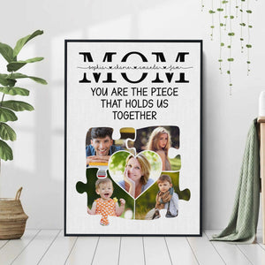 Posters, Prints, & Visual Artwork Personalized Mother's Day Custom Photo Puzzle - Custom Photo Poster Canvas Print