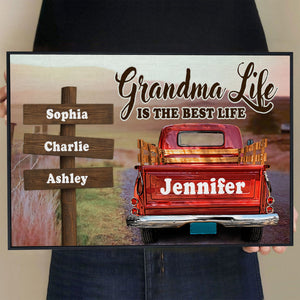 Posters, Prints, & Visual Artwork Personalized Mother's Day Grandma Life - Custom Name Poster Canvas Print