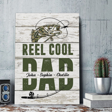 Posters, Prints, & Visual Artwork Personalized Father's Day Reel Cook DAD - Custom Name Poster Canvas Print