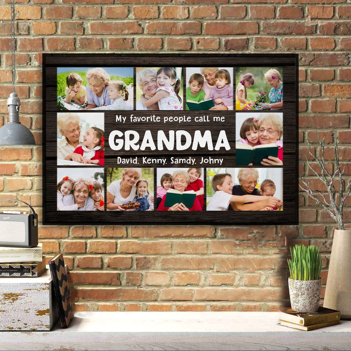 Posters, Prints, & Visual Artwork Personalized Mother's Day Call Me Grandma - Custom Photo & Name Poster Canvas Print