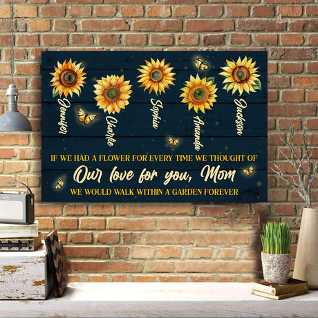 Posters, Prints, & Visual Artwork Personalized Mother's Day Love For You MOM - Custom Name Poster Canvas Print