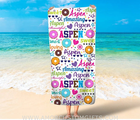 Towels Personalized Name Beach Towel, Cool Girls Towel, Kids Personalized Beach Towel, Kids Tween Name Beach Towels, Teen Beach Towel