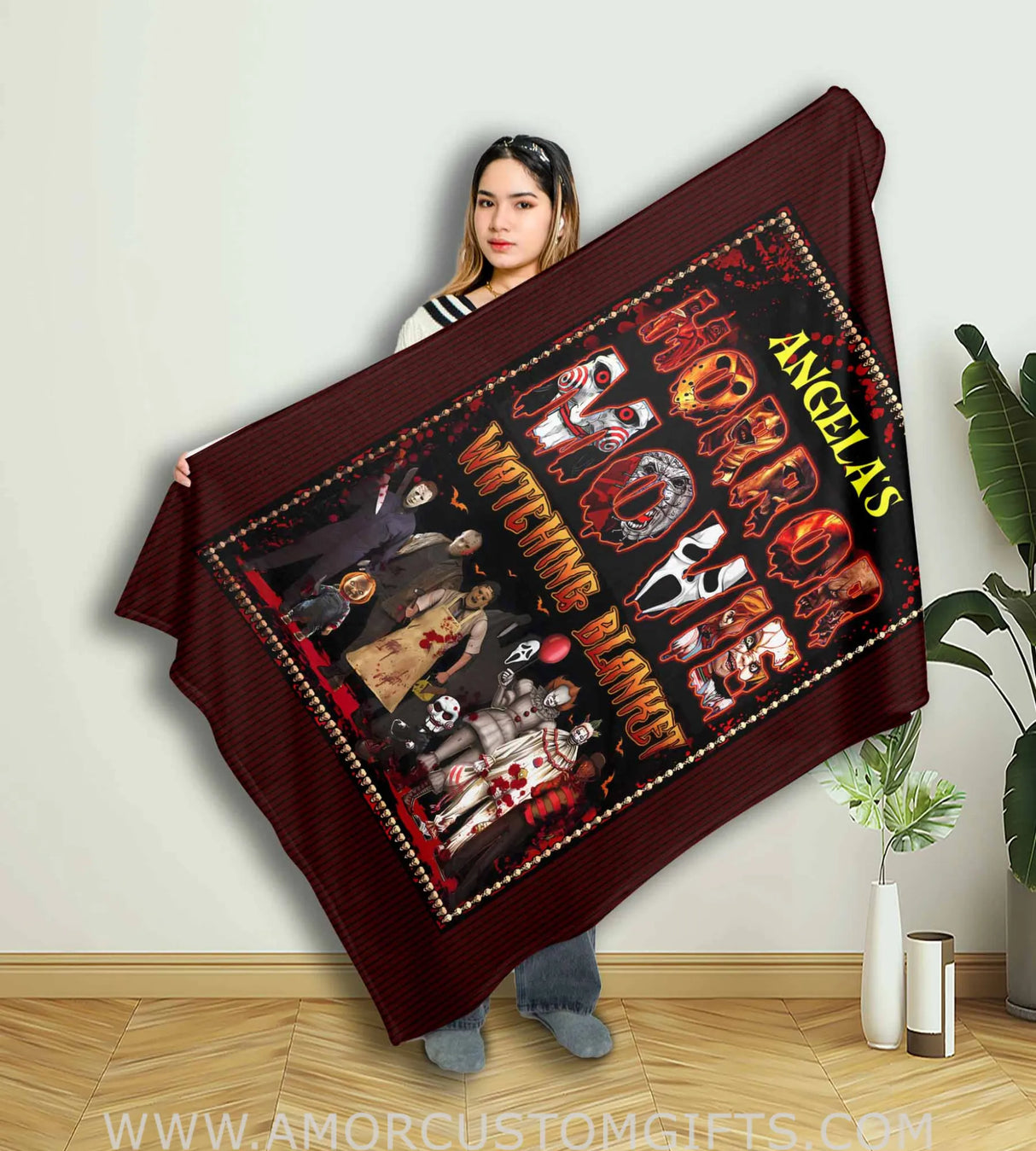 Blankets Personalized Name My Horror Movie 4 Halloween Blanket