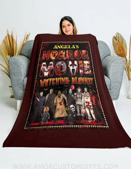 Blankets Personalized Name My Horror Movie 4 Halloween Blanket