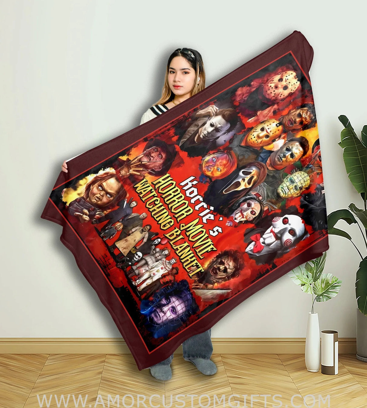 Blankets Personalized Name My Horror Movie 5 Halloween Blanket