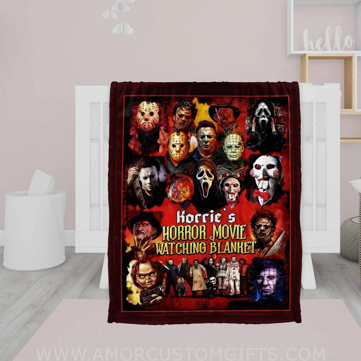 Blankets Personalized Name My Horror Movie 5 Halloween Blanket