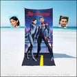 Towels Personalized Name & Photo Spiderman Gwen Couple 1 On Beach Towel
