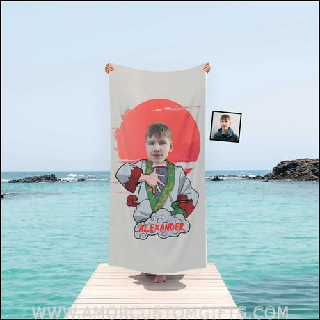 Towels Personalized Naruto Young-Jiraiya Boy Photo Boy Photo Beach Towel