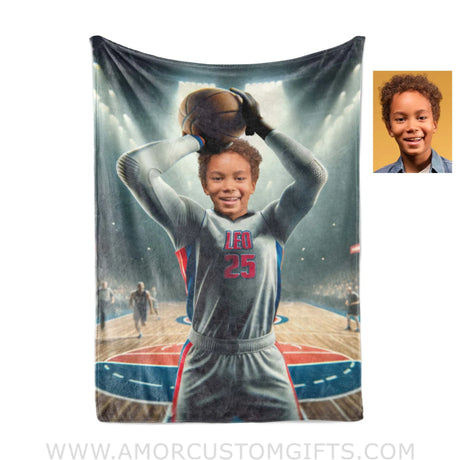 Personalized Nba Detroit Pistons Photo Blanket Blankets