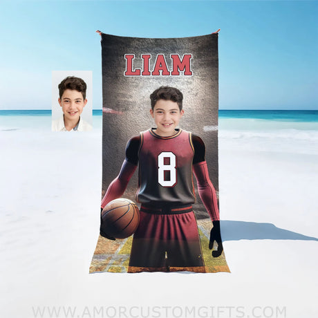 Personalized Nba Miami Heat Photo Beach Towel Towels