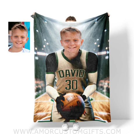 Personalized Nba Milwaukee Bucks Photo Blanket Blankets