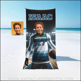 Towels Personalized NBA Minnesota Basketball Boy Timberwolves Beach Towel | Customized Name & Face Boy Towel