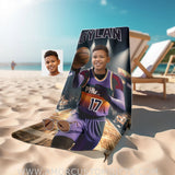 Personalized Nba Phoenix Baseball Boy Suns Photo Beach Towel | Customized Theme Pool Towels
