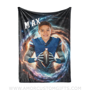Blankets Personalized NCAA Football Boy Florida Gators Photo Blanket | Custom Name & Face Boy Blanket