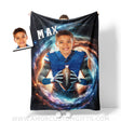 Blankets Personalized NCAA Football Boy Florida Gators Photo Blanket | Custom Name & Face Boy Blanket