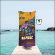 Towels Personalized Ninja Turtle Graffiti Skating Photo Beach Towel | Customized Name & Face Boy Towel