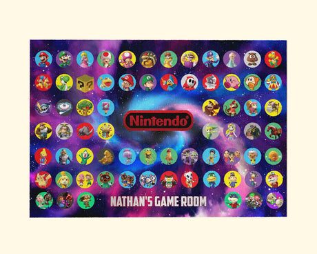 Mats & Rugs Personalized Nintendo All Characters Rug / Floormat | Personalized Home Carpet, Mat, Home Decor