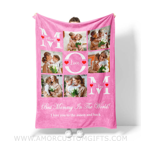 Personalized Photo Mother’s Day - Best Mammy In The World Blanket Blankets