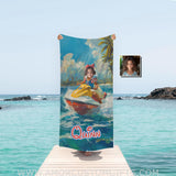 Personalized Snow White Surfing Summer Beach Towel Towels