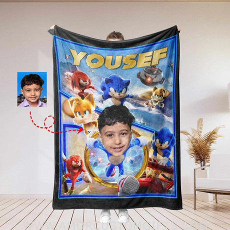 Blankets Personalized Sonic The Hedgehog Blanket | Custom Blanket For Baby Boys