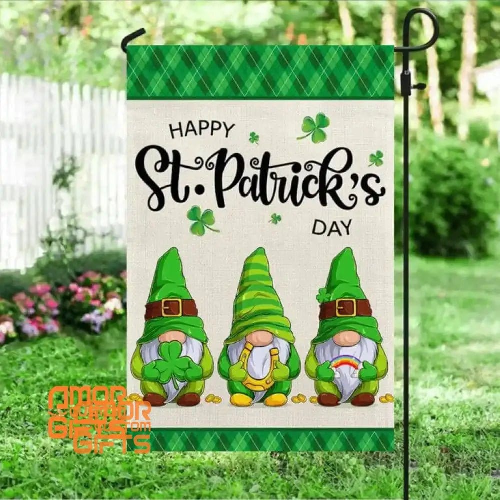 Yard Signs & Flags Personalized St Patrick Garden House Flag | 2 Sides Print | CustomFamily Name Monogram Yard Flag Decor