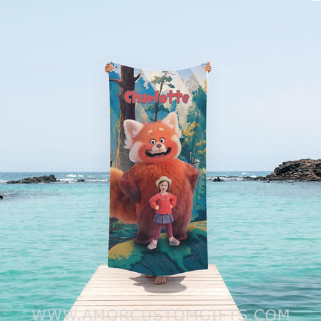 Towels Personalized Summer Turning Red Mei Lee Beach Towel