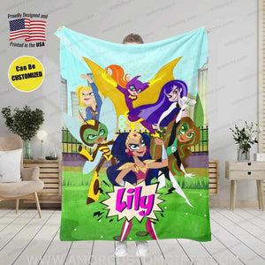 Blankets Personalized Superhero Girls Cartoon Blanket | Custom Girl Superheros Blanket,  Customized Blanket