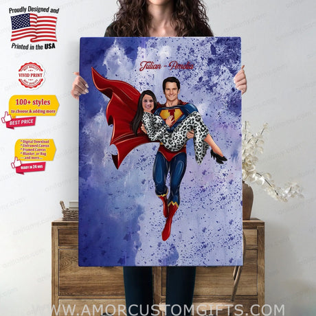 Blankets Personalized Superhero Superboy And Girl Friend Blanket | Custom Couple Superhero Blanket,  Customized Blanket