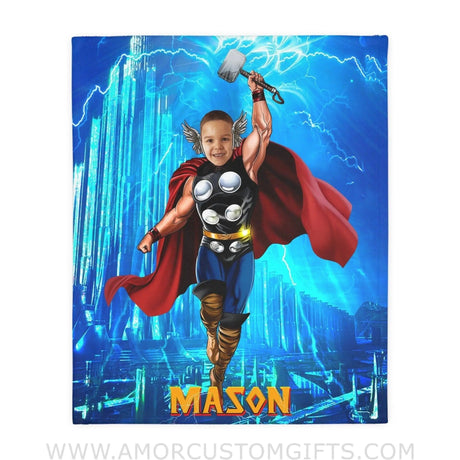 Blankets Personalized Superhero Thor In City War Blanket | Custom Boy Thor Blanket,  Customized Blanket
