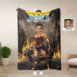 Blankets Personalized Superhero Wonder Girl Blanket | Custom Face & Name Wonder Woman Blanket