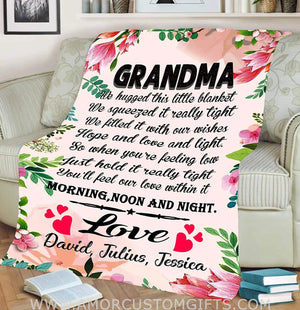 Blanket Personalized to My Mom Butterfly Flowers Blanket, Mother's day blanket for mom, grandma