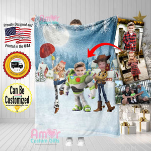 Blankets Personalized Toy Story Blanket | Custom Face & Name Boy Girl Blanket,  Customized Blanket