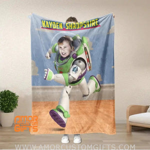 Blankets Personalized Toy Story Light Year Blanket | Custom Boy Blanket