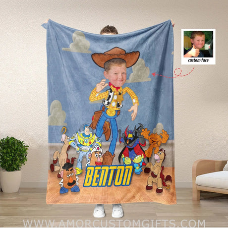 Blankets Personalized Toy Woody Photo Blanket