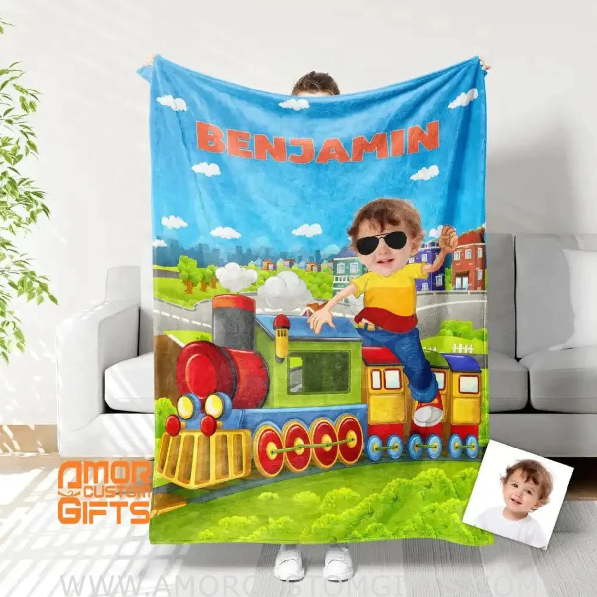 Blankets Personalized Train Blanket | Custom Boy Train Blanket,  Customized Blanket