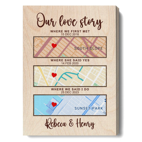 Posters, Prints, & Visual Artwork Personalized Valentine Map Location - Custom Map & Name Poster Canvas Print
