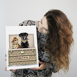 Posters, Prints, & Visual Artwork Pet Lovers - GC Pet Luxury Trunk - Personalized Pet Poster Canvas Print