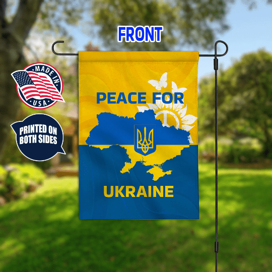 Yard Signs & Flags Pray For Ukraine Garden Flag, SPECIAL 2 SIDE PRINTINGS, Peace Dove Ukrainian House Flag, Stop War Peace For Ukraine Yard Art