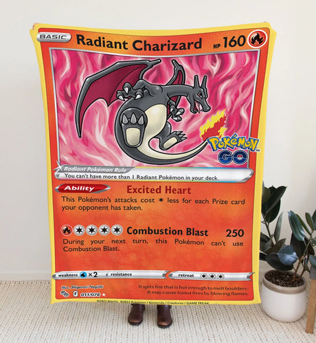 Radiant Charizard Sword & Shield Series Sherpa Blanket 50’X60’