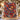 Red Navy Christmas Pudding woven blanket displayed on a snowy front porch with Christmas garland and lanterns